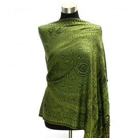 The Best Accessory Big Green Paisley Pashmina