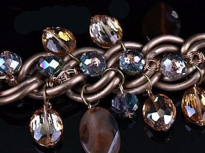 Crystal, Agate and Chain Bracelet - The Best Accessory