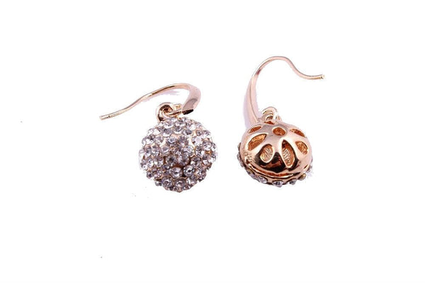 The Best Accessory White Crystal Cherry Drop Earrings