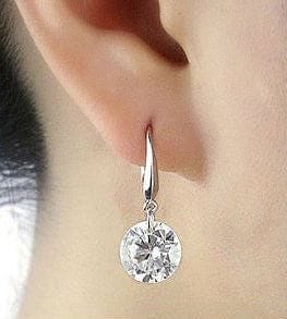 The Best Accessory 925 Silver and Crystal Drop Earrings