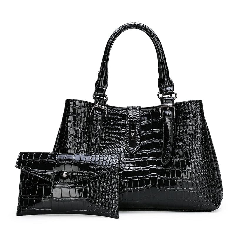 Carrylux Large Capacity Croco Pattern Tote Bags For Womens Big Purses