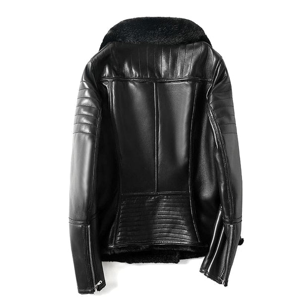 The Best Accessory Exquisite Buttery Fur Lined Genuine Leather Jacket