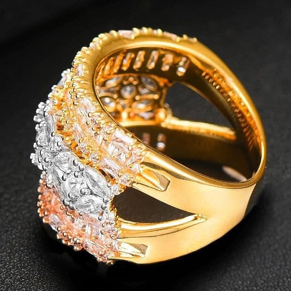 The Best Accessory Luxury Geometry Bold Statement CZ Ring