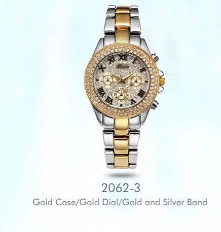 The Best Accessory 1846-GS / China Luxury Chronograph Roman Numerals 18K Gold Ladies Quartz Wristwatch