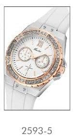 The Best Accessory 2593-RGW / Spain MISSFOX Analog Quartz Chronograph Rose Gold Sports Wristwatch
