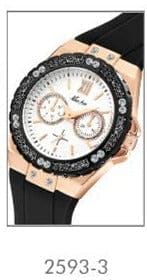 The Best Accessory 2593-RGB / United States MISSFOX Analog Quartz Chronograph Rose Gold Sports Wristwatch