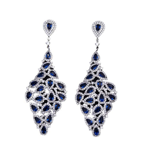 The Best Accessory Luxurious Sparkling Statement Drop Earrings