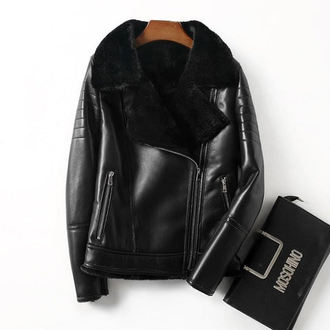 The Best Accessory Exquisite Buttery Fur Lined Genuine Leather Jacket