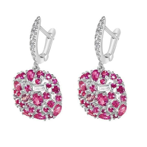 The Best Accessory Aesthetic Rose Red Cubic Zirconia Earrings