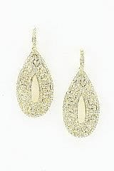 The Best Accessory Gold Filigree & Crystal Earrings
