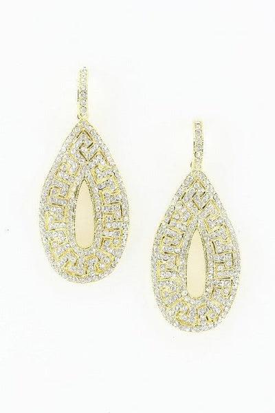 The Best Accessory Gold Filigree & Crystal Earrings