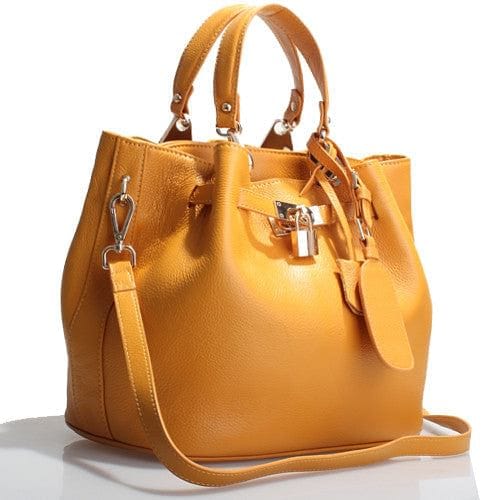 Italian Grain Leather Satchel/Hobo Handbag - The Best Accessory