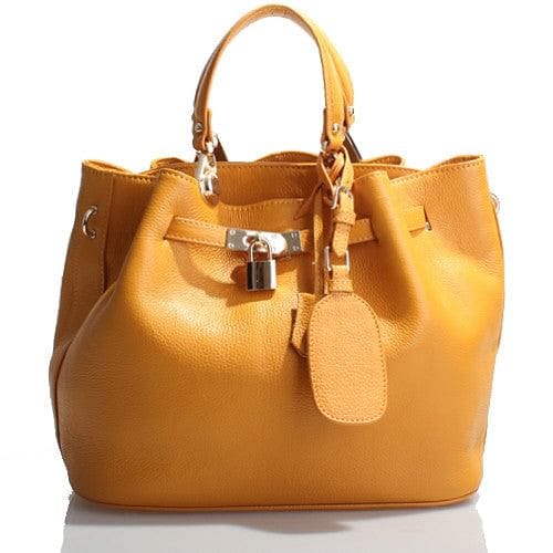 Italian Grain Leather Satchel/Hobo Handbag - The Best Accessory
