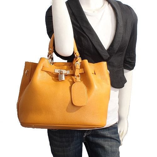 Italian Grain Leather Satchel/Hobo Handbag - The Best Accessory