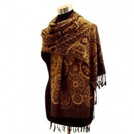 The Best Accessory Brown Multi Circle Pashmina