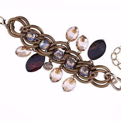Crystal, Agate and Chain Bracelet - The Best Accessory