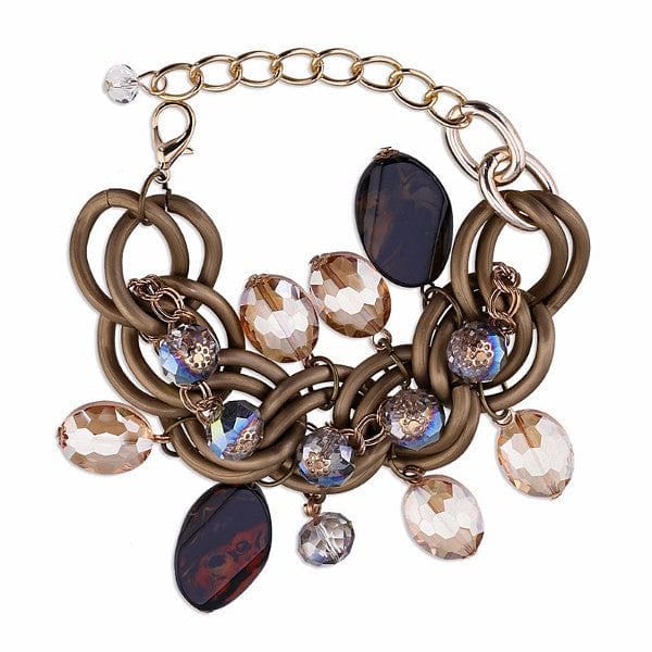 Crystal, Agate and Chain Bracelet - The Best Accessory