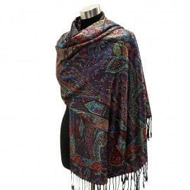 The Best Accessory Multi Colored Paisley Pattern Pashmina