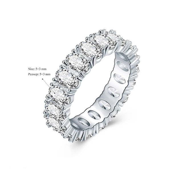 The Best Accessory 5 / Oval Eternity Luxury Zircon Wedding Engagement Style Ring