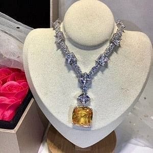 The Best Accessory necklace yellow HIBRIDE Luxury Jewelry Sets AAA CZ Classic 2pc Set