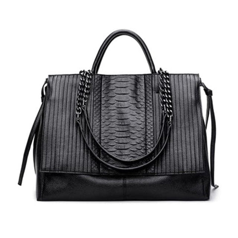 The Best Accessory Default Title NIGEDU Large Leather Tote Handbag