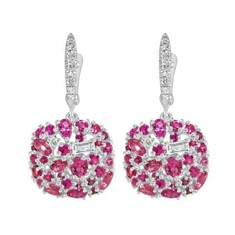 The Best Accessory Default Title Aesthetic Rose Red Cubic Zirconia Earrings