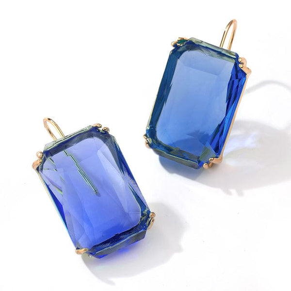 The Best Accessory Navy Transparent Resin Pendant Drop Earrings