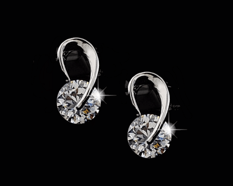 The Best Accessory Silver and Crystal Studs